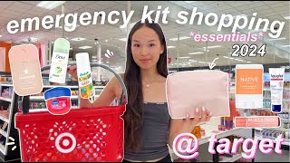 whats in my EMERGENCY KIT target shopping back to school essentials 2024 [upl. by Lananna300]