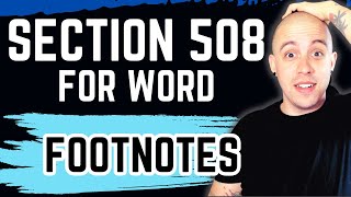 Footnotes have been inserted using the insert footnote option  Section 508  Microsoft Word [upl. by Lane]