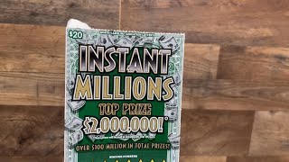 Fast one ticket NC session Instant Millions 20 ticket [upl. by Pudendas]