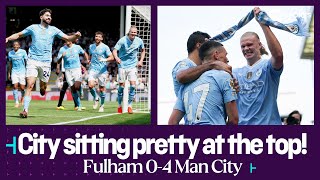 Man City beat Fulham to go TOP of the Premier League 👀 🏆 Fulham 04 Man City [upl. by Omoj]