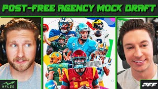 2ROUND POST FREE AGENCY MOCK DRAFT PLUS MINHOU TRADE  NFL Stock Exchange [upl. by Semmes]