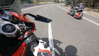 CASUAL SPEEDING WITH MY PANIGALE VS PANIGALE V4 vs RSV4 vs MT 09 [upl. by Andersen]