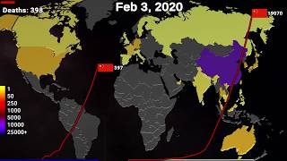 April 6 2020 World Map Timelapse of Coronavirus [upl. by Toinette]