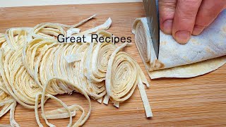 Cut the tortilla into thin strips This recipe makes me never get tired of eating pizza [upl. by Ileray246]