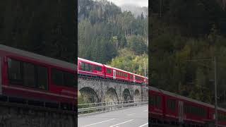 Rhätische Bahn RhB Ge 44III 646 BÜGA auf dem Soliser Viadukt [upl. by Wolenik785]