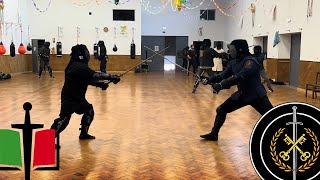 Longsword Sparring  António Academia de Esgrima Histórica vs Rui Espada Negra [upl. by Branen]