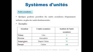 Cours1Chapitre1Chapitre 1  Mesures grandeurs et incertitudes [upl. by Enaht540]