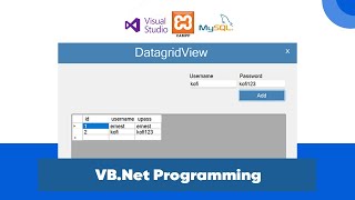 Load Data into DataGridView VBNET amp MySQL Database  Step by Step Guide [upl. by Abate]