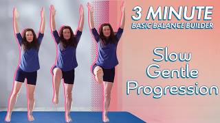 3 Minute Mindful Balance Builder Sequence  Nice for Beginners Seniors amp Longtime Practitioners [upl. by Grunberg]