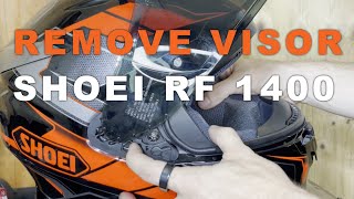 How to Remove Shoei RF 1400  NXR 2 Shield  Visor CWRF2 [upl. by Nagud]