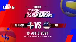 XVII COPA PANAMRERICANA MASCULINO VOLEIBOL REP DOM Vs USA [upl. by Wycoff]