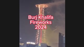 Burj Khalifa Fireworks 2024 [upl. by Oile]