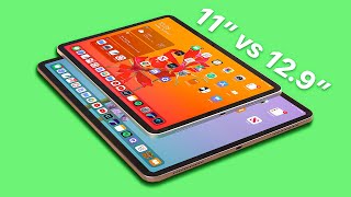 iPad Pro 11quot vs 129quot 201820202021  INDEPTH Size Comparison [upl. by Etnovahs934]