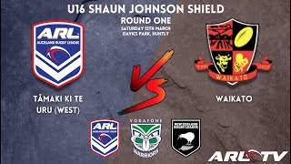 U16 Tāmaki ki te Uru West v U16 Waikato  Shaun Johnson Shield RD1 [upl. by Auqinet]