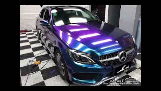 CARLIKE CLCE12 GLOSS CHAMELEON COLOR SHIFT ELECTRO METALLIC BLUE PURPLE VINYL [upl. by Annirok310]