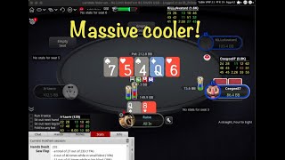 NL 200500 ZOOM POKER  Massive cooler against Ceegee at NL 500 O [upl. by Aymik]