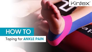 HOW TO  Kinesiology taping for ankle pain [upl. by Ellives557]