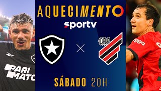 BOTAFOGO X ATHLETICOPR  AQUECIMENTO  AO VIVO COM IMAGENS  BRASILEIRÃO 2023  live  sportv [upl. by Bega]