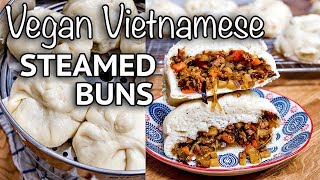 VEGAN STEAMED BUNS BANH BAO RECIPE w The Viet Vegan [upl. by Sima]