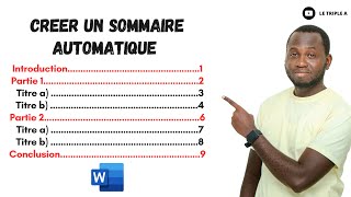 Créer un Sommaire Automatique en un Clin dŒil [upl. by Tarrant]