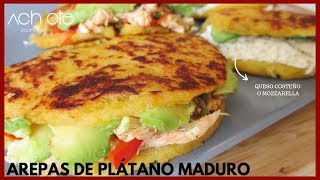 AREPAS DE PLÁTANO MADURO O AMARILLO  Te aseguro se volverá tu receta favorita [upl. by Gainer188]