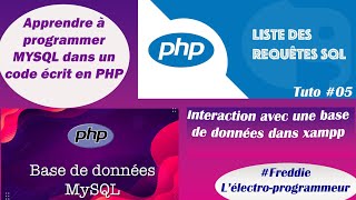 Requêtes MySQL dans un programme PHP pour interagir avec une base de données dans xampp [upl. by Marie-Jeanne89]