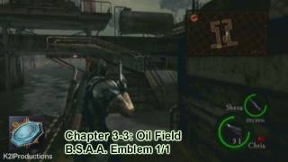 Resident Evil 5 BSAA Emblem Guide Chapter 33 [upl. by Euqirne]