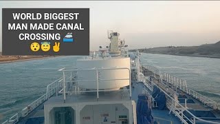 Suez canal transit 🌊🌍  Nail River  ship merchantnavy trendingvideo travel seaman sealife [upl. by Evelunn]