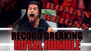 A look at Roman Reigns record setting Royal Rumble performance [upl. by Yirinec]