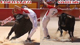 😳¡LE ROMPE EL PANTALÓN😳 CONCURSO DE RECORTADORES DE PAMPLONA 2022  🔴⚪️SAN FERMIN⚪️🔴 [upl. by Henry]