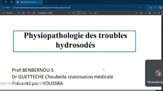 physiopathologie des troubles hydrosodés [upl. by Ettecul]