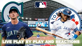 Seattle Mariners vs Toronto Blue Jays Live PlayByPlay amp Reactions [upl. by Wera711]