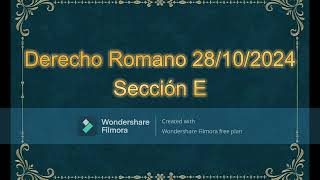 Derecho Romano 28102024 [upl. by Norted107]