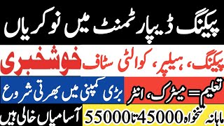 Biggest Announcement Packing Department Jobs Vacancy Multiple Jobs How to Apply [upl. by Salman]