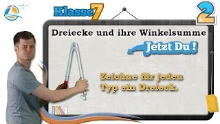 Dreiecke und ihre Winkelsumme  Klasse 7 ★ Übung 2 [upl. by Vallery]