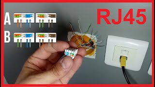 Branchement PRISE RJ45  Comment raccorder une PRISE RJ45  Schéma CAT 5e  6e NOYAU CABLAGE [upl. by Barney]