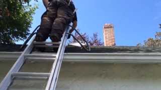 Roof Safety Equipment Ladder Hooks with Wheels Flue Guru [upl. by Ahsyat153]