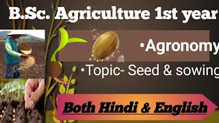 Seed amp Sowing  Agronomy  Explanation in both hindi amp English [upl. by Chang]