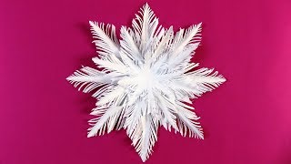 how to make a snowflake out of paper Make snowflakes out of paper [upl. by Farrah]