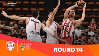 Olympiacos PiraeusValencia Basket  Round 14 Highlights  202324 Turkish Airlines EuroLeague [upl. by Ateloj]