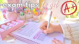 Exam day routine  last minute study tips to get those As ✨💯 [upl. by Whallon]