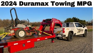 How many MPG does the new 2024 Silverado L5P Duramax get towing a heavy gooseneck trailer [upl. by Niarb]