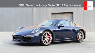 Emc2design Porsche 991 Narrow Body Side Skirt Installation [upl. by Geraldina]