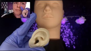 ASMR Spit Painting W Mannequin Gloves Whispering [upl. by Nehgem256]