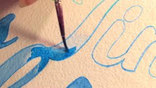 Dr Ph Martins Hydrus Watercolor Painting Process Time Lapse  quotRight Nowquot Hand Lettering [upl. by Martens]