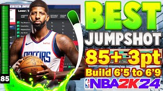 BEST JUMPSHOT FOR PLAYERS 65 TO 69 WITH 85 3PT IN NBA 2K24  HOW TO IMPROVE YOUR JUMPSHOT [upl. by Annayar]