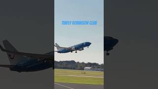 TUIfly BoeingRobinson Club Resorts Livery departure from DUS Airport shorts aviation video [upl. by Sidoney775]