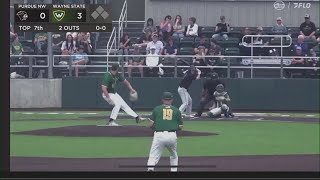 Wayne State pitcher Carter Fitzpatrick tosses nohitter [upl. by Scoville]