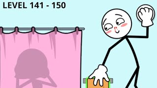 Mr Long Hand  Level 141 to 150 Solution  Funny Stickman Rescue Puzzle Game  Gameplay Walkthrough [upl. by Asatan]