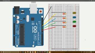 Arduino Tutorial How to Blink Multiple LEDs Simulation [upl. by Otir889]